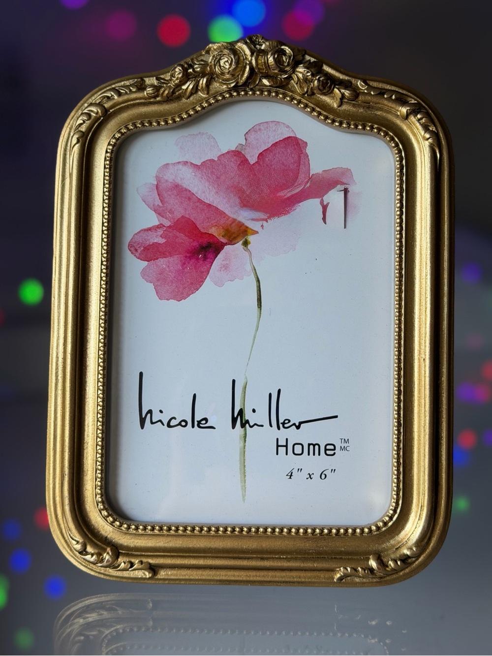 Nicole Miller Home Rustic Vtg-inspired Gold Ornate 4x6 Photo Picture Frame Decor
